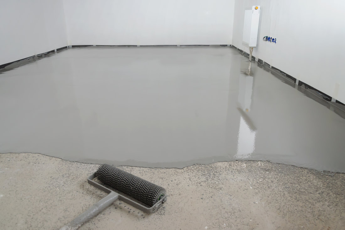 Epoxy floor installed in a basement in Norwalk,